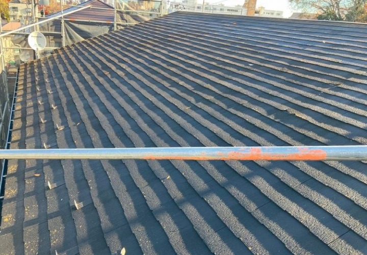 仙台市太白区 カケラが落ちてきたスレート屋根